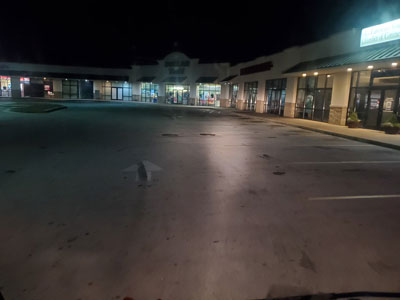 Parking Lot Paint Striping after