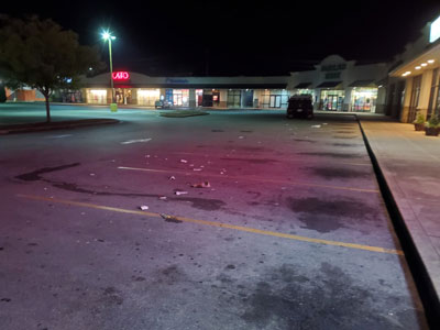 Parking Lot Paint Striping before